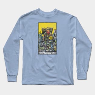 King of pentacles tarot card (distressed) Long Sleeve T-Shirt